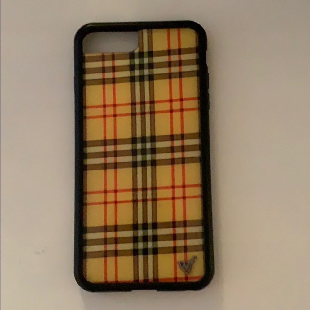Yellow Plaid Wildflower iPhone 7+ Case